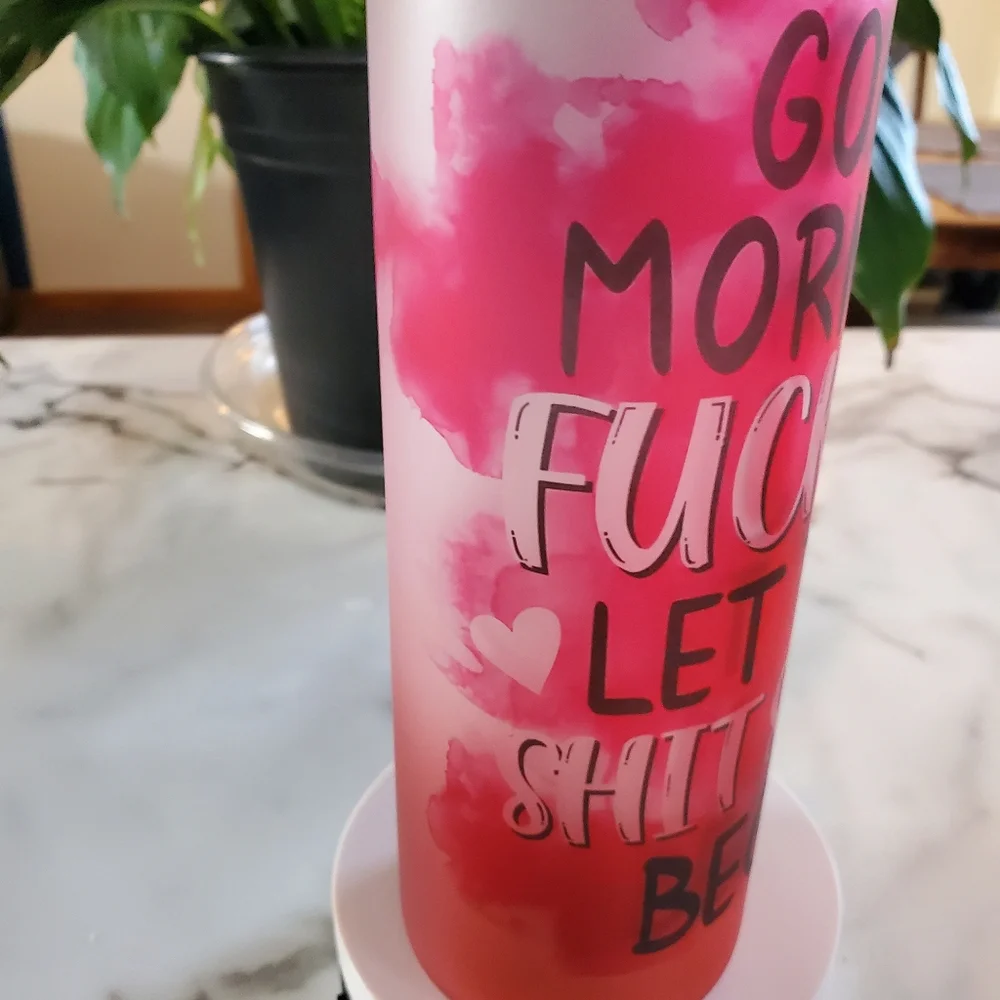 Good Morning Let the SH** Show Begin  20oz Gradient Red Glass Tumbler 🎉sale